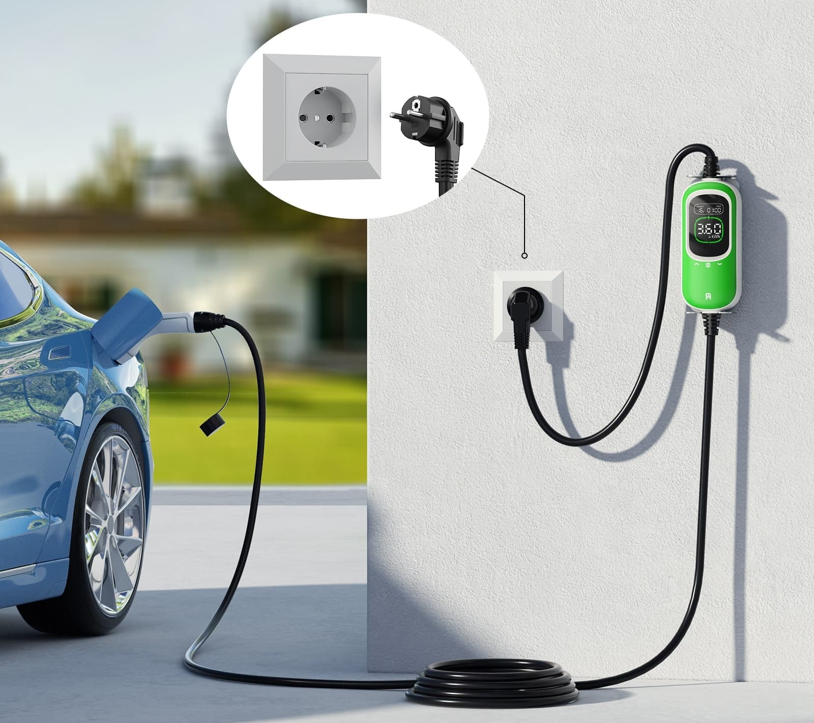 állítható elektromos autó töltőkábel