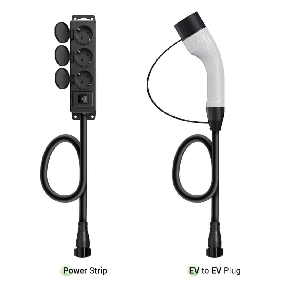 Rheidon 6-32A állítható elektromos autó konnektoros töltőkábel + PowerShare készlet ( 7,4 kW – 1x32A ) ( 7,5m - Type 2 ) - Image 4