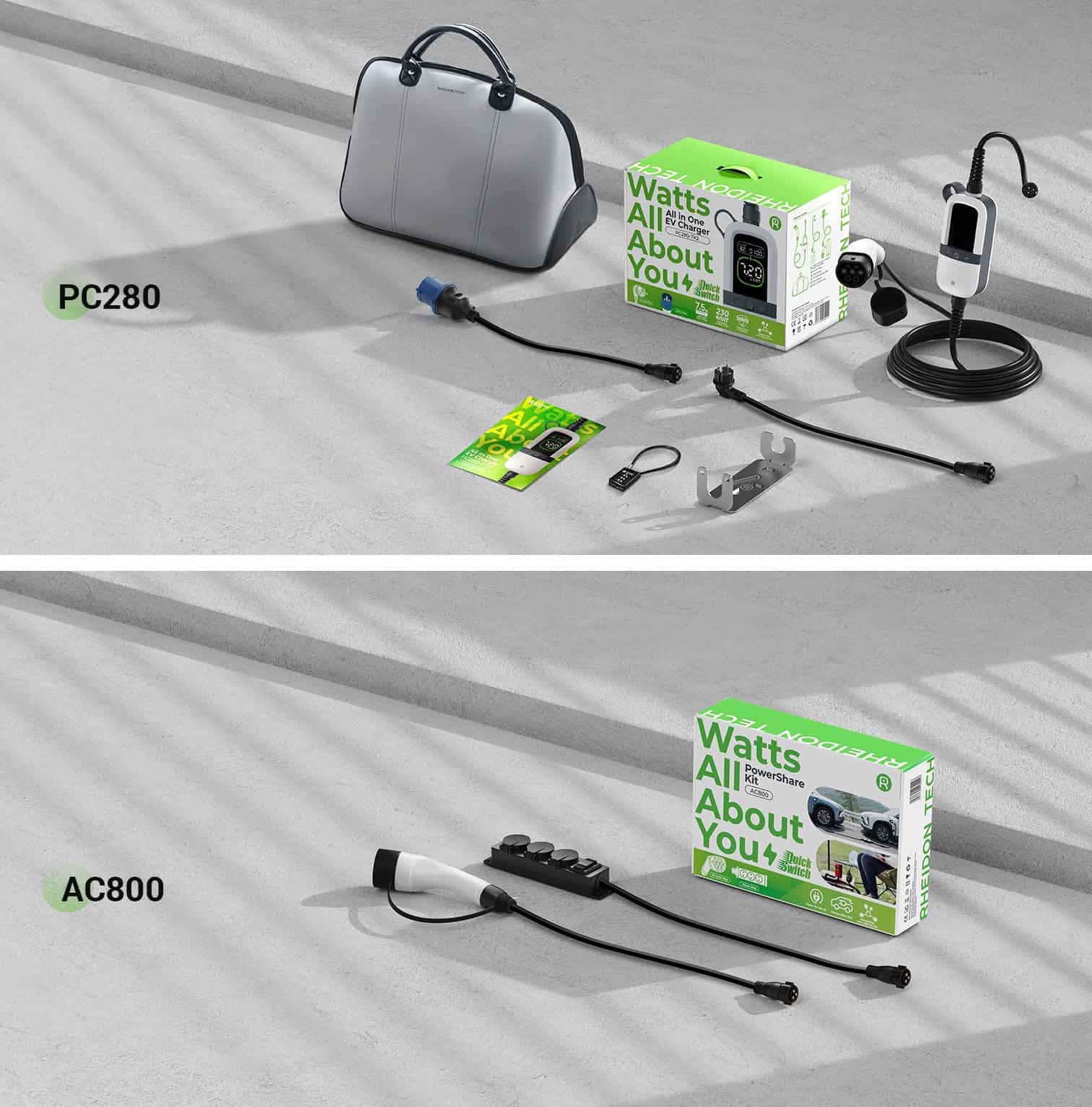 PC280 7,4kW and AC800 + powershare kit