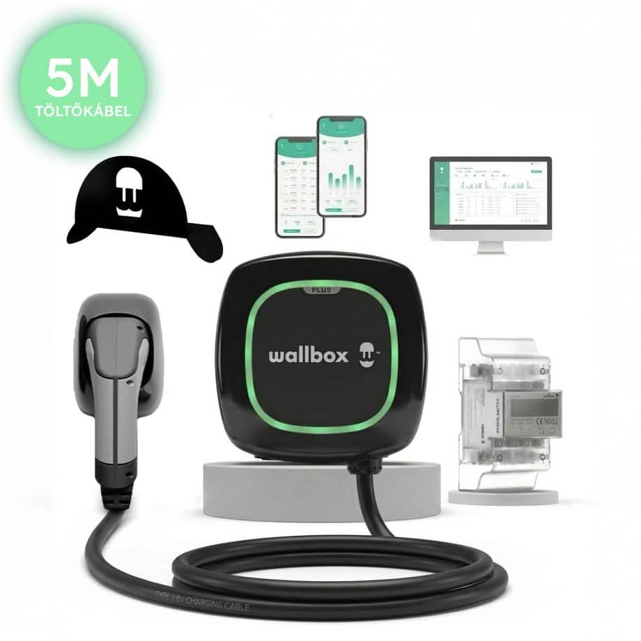 wallbox Pulsar Plus 5 méter fali töltő